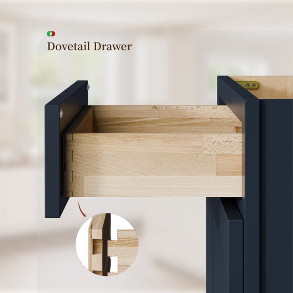 English Elm 21" Navy Shaker Solid Wood Base Cabinet Soft Close Door Drawer Adjustable Shelf T2950P511180