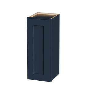 English Elm 12" Navy Blue Solid Wood Shaker Wall Cabinet with Adjustable Shelves for Kitchen Bath T2950P511181