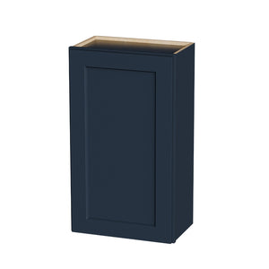 English Elm 21" Solid Wood Shaker Wall Cabinet Navy Finish with Adjustable Shelves for Kitchen Bath T2950P511187
