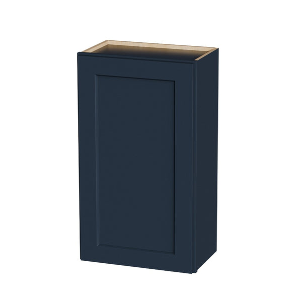 English Elm 21" Solid Wood Shaker Wall Cabinet Navy Finish with Adjustable Shelves for Kitchen Bath T2950P511187