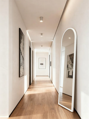 English Elm Full Length LED Floor Mirror Aluminum Alloy Frame Freestanding or Wall Mounted Bedroom T3177P296183
