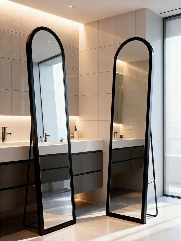 English Elm Full Length LED Floor Mirror Aluminum Frame Freestanding Wall Mount Bedroom Vanity T3177P296184
