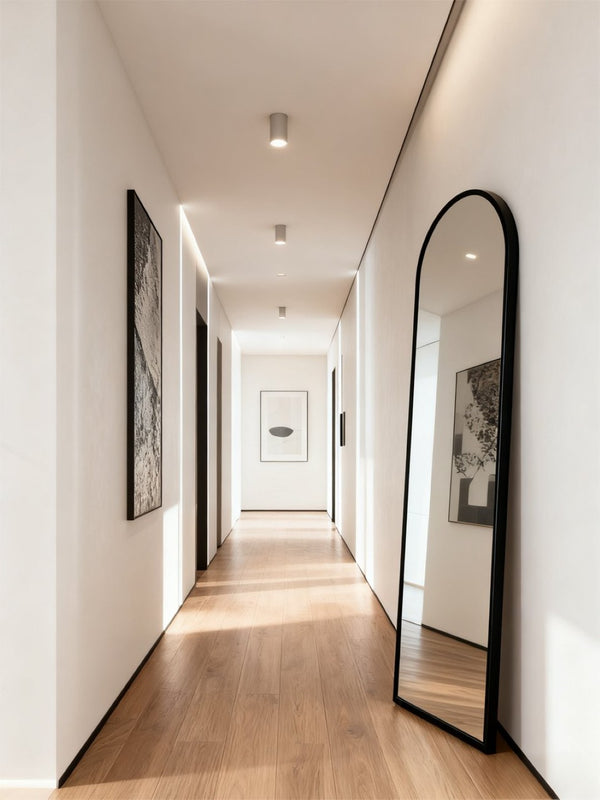 English Elm Full Length LED Floor Mirror Aluminum Frame Freestanding Wall Mount Bedroom Vanity T3177P296184