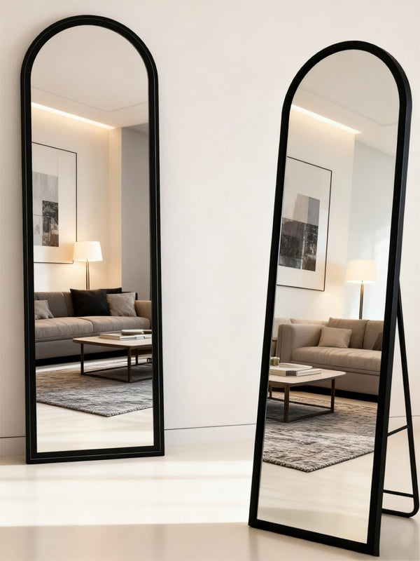 English Elm Full Length LED Floor Mirror Aluminum Frame Freestanding Wall Mount Bedroom Vanity T3177P296184