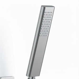 English Elm Male NPT Brushed Nickel Rain Shower System with Handheld Wand and Pressure Balance Valve T3177P487068