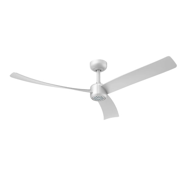 English Elm 52 Inch Flush Mount Ceiling Fan with Dimmable LED Remote DC Motor for Patio Living Room White T3177P526321