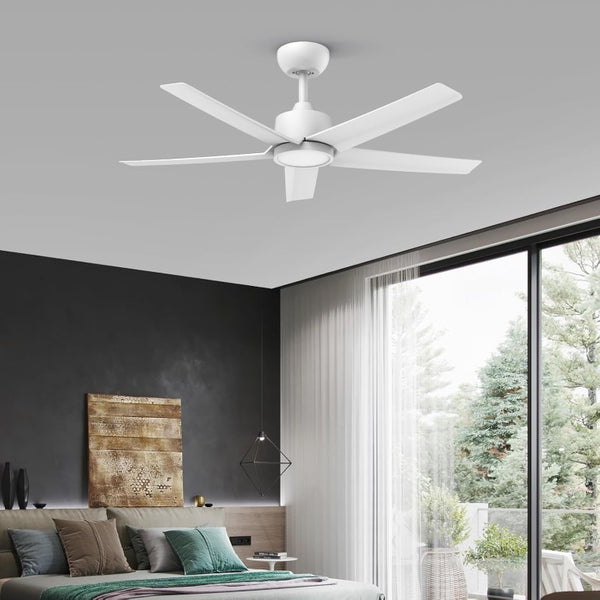 English Elm 44 Inch DC Motor Ceiling Fan with Dimmable LED Light Remote Six Speed Control T3177P526338