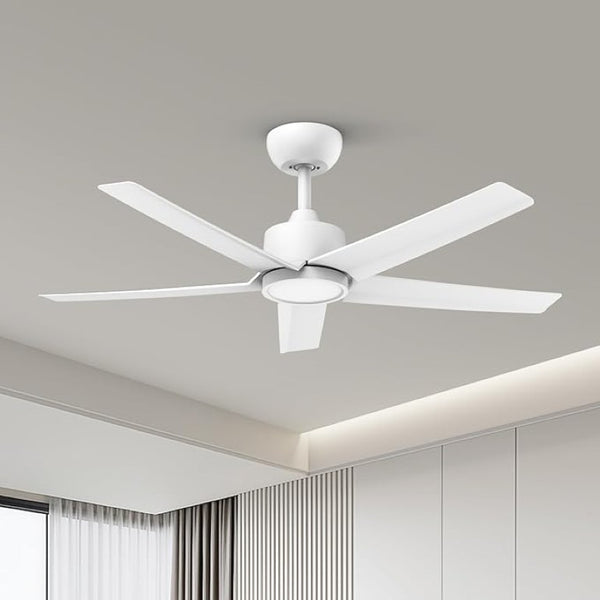 English Elm 44 Inch DC Motor Ceiling Fan with Dimmable LED Light Remote Six Speed Control T3177P526338