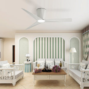 English Elm Ceiling Fan with Dimmable LED and Remote 52 Inch Flush Mount Quiet DC Motor Indoor T3177P526339