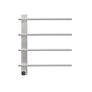 English Elm Brushed Nickel 4 Bar Towel Warmer with Touchscreen Timer for Spa Bathroom Walls T3177P530936