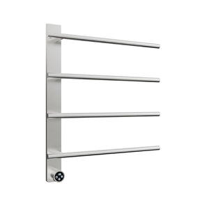 English Elm Brushed Nickel 4 Bar Towel Warmer with Touchscreen Timer for Spa Bathroom Walls T3177P530936