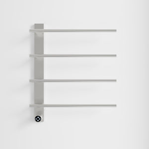 English Elm Brushed Nickel 4 Bar Towel Warmer with Touchscreen Timer for Spa Bathroom Walls T3177P530936
