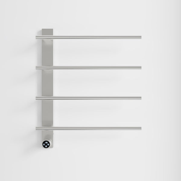 English Elm Brushed Nickel 4 Bar Towel Warmer with Touchscreen Timer for Spa Bathroom Walls T3177P530936