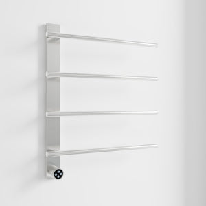 English Elm Brushed Nickel 4 Bar Towel Warmer with Touchscreen Timer for Spa Bathroom Walls T3177P530936