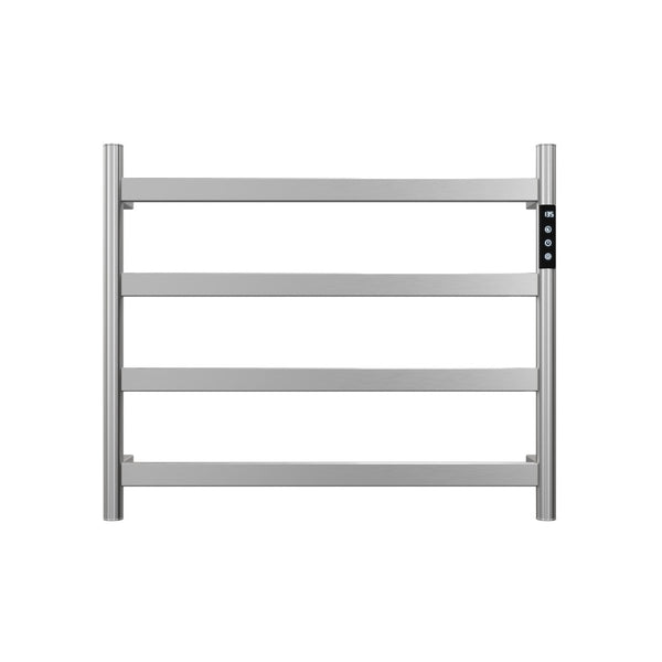 English Elm 22.5 Inch Brushed Nickel 4 Bar Towel Warmer with Touchscreen Timer for Bathrooms T3177P531167