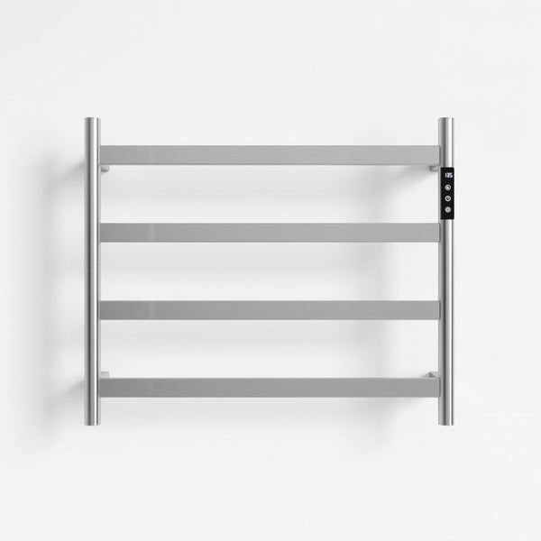 English Elm 22.5 Inch Brushed Nickel 4 Bar Towel Warmer with Touchscreen Timer for Bathrooms T3177P531167