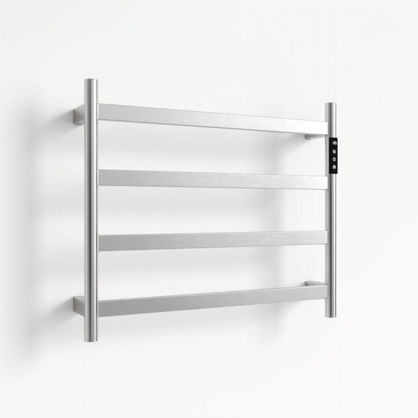 English Elm 22.5 Inch Brushed Nickel 4 Bar Towel Warmer with Touchscreen Timer for Bathrooms T3177P531167