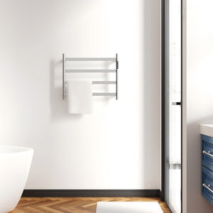 English Elm 22.5 Inch Brushed Nickel 4 Bar Towel Warmer with Touchscreen Timer for Bathrooms T3177P531167