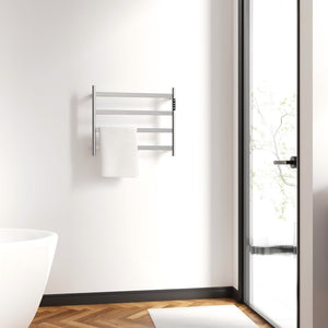 English Elm 22.5 Inch Brushed Nickel 4 Bar Towel Warmer with Touchscreen Timer for Bathrooms T3177P531167