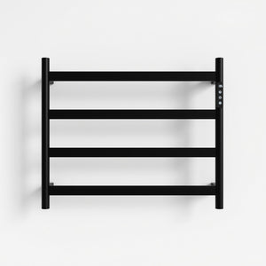 English Elm 22.5 Inch Polished Black Stainless Steel Towel Warmer with Touchscreen Timer for Bathroom T3177P531170