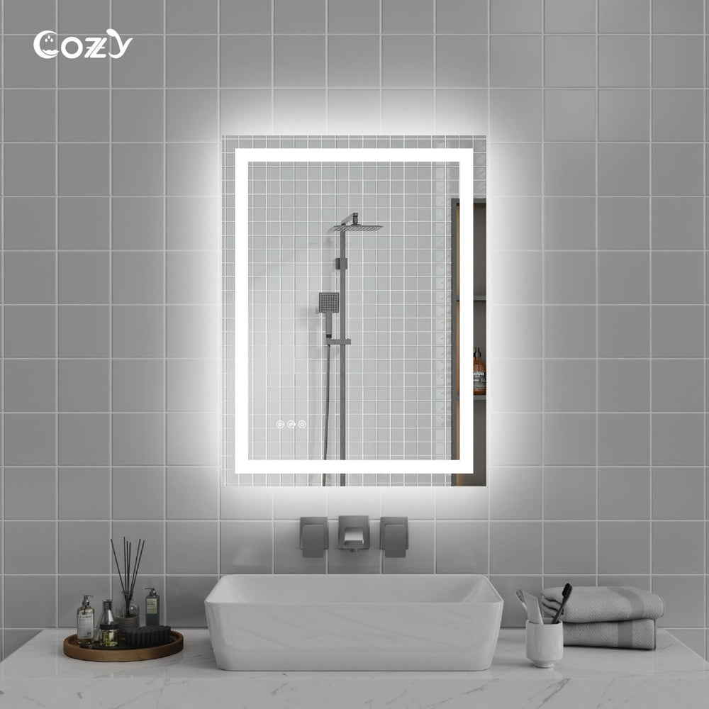 English Elm 24"x32" Led Vanity Mirror Dual Front Back Lit Anti-fog Dimmable Bathroom Wall Mount T3177P531188