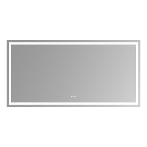 English Elm 72"x36" Led Vanity Mirror Dual Lit Aluminum Frame Anti Fog Dimmable Bathroom Wall Mount T3177P531191