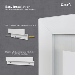 English Elm 72"x36" Led Vanity Mirror Dual Lit Aluminum Frame Anti Fog Dimmable Bathroom Wall Mount T3177P531191
