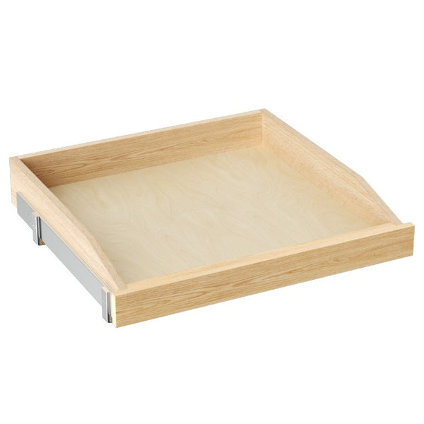 English Elm Single Pull Out Cabinet Shelf Solid Birch Oak Wood Soft Close Kitchen Organizer T3210P516296