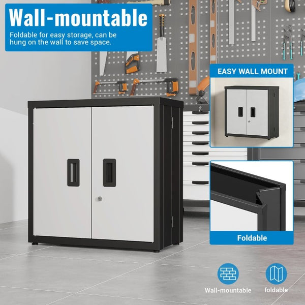 English Elm Metal Rolling Tool Cabinet with Ball Bearing Drawers Lockable Storage for Garage T3210P530928
