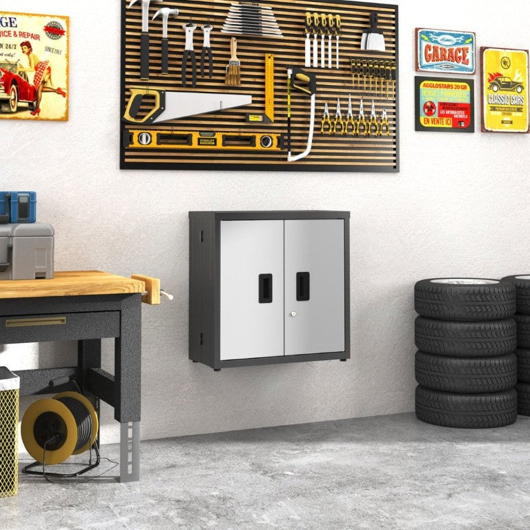 English Elm Metal Rolling Tool Cabinet with Ball Bearing Drawers Lockable Storage for Garage T3210P530928