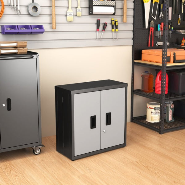 English Elm Metal Rolling Tool Cabinet with Ball Bearing Drawers Lockable Storage for Garage T3210P530928