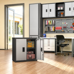 English Elm Metal Rolling Tool Cabinet with Ball Bearing Drawers Lockable Storage for Garage T3210P530928