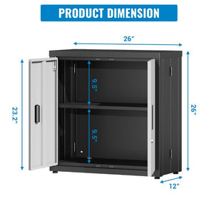 English Elm Metal Rolling Tool Cabinet with Ball Bearing Drawers Lockable Storage for Garage T3210P530928