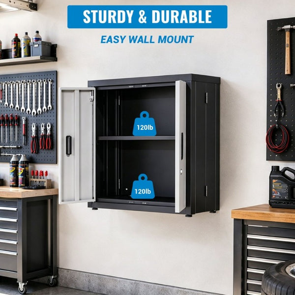 English Elm Metal Rolling Tool Cabinet with Ball Bearing Drawers Lockable Storage for Garage T3210P530928