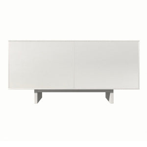 English Elm 63''Wide Creamy White Sideboard with Leaf Panel Doors and Adjustable Shelving Storage T3609P548680