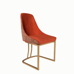 English Elm Modern Two-Tone Upholstered Dining Chairs with Slim Metal Legs for Contemporary Spaces Set of 2 T3609P548693