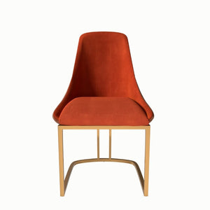 English Elm Modern Two-Tone Upholstered Dining Chairs with Slim Metal Legs for Contemporary Spaces Set of 2 T3609P548693