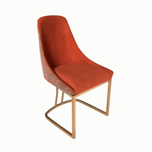 English Elm Modern Two-Tone Upholstered Dining Chairs with Slim Metal Legs for Contemporary Spaces Set of 2 T3609P548693