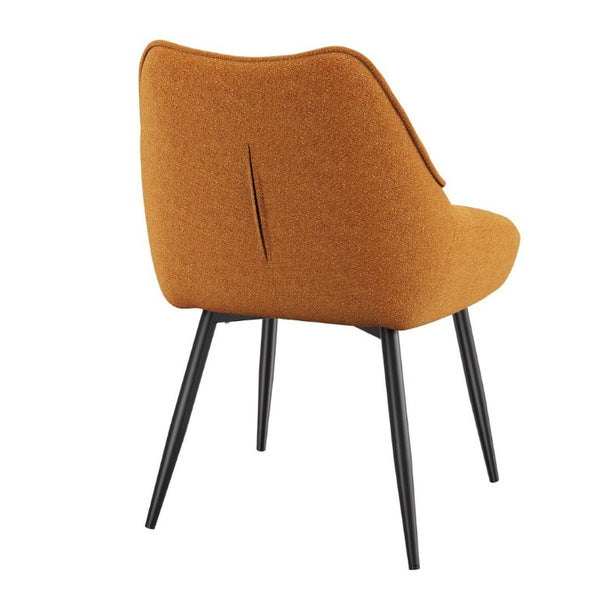 English Elm Fabric Upholstered Dining Chairs with Diamond Quilted Back Set of 2 for Home Use T3609P548694