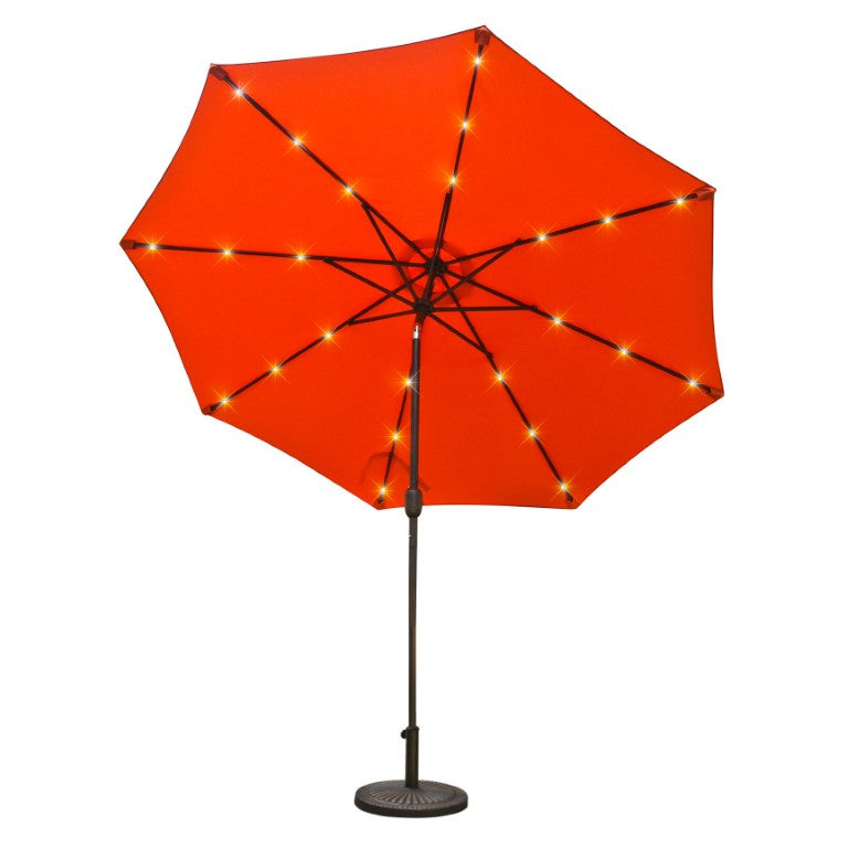 English Elm 11Ft Offset Patio Umbrella with Cantilever Arm Tilt Crank and Rustproof Aluminum Pole Orange-Red 9ft T3609P551894