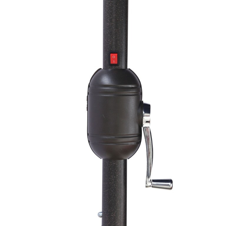 English Elm 11Ft Offset Patio Umbrella with Cantilever Arm Tilt Crank and Rustproof Aluminum Pole Orange-Red 9ft T3609P551894