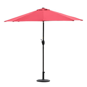 English Elm 9Ft Solar Powered Patio Umbrella with 32 LED Lights Aluminum Crank Tilt Outdoor T3609P551895