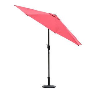 English Elm 9Ft Solar Powered Patio Umbrella with 32 LED Lights Aluminum Crank Tilt Outdoor T3609P551895