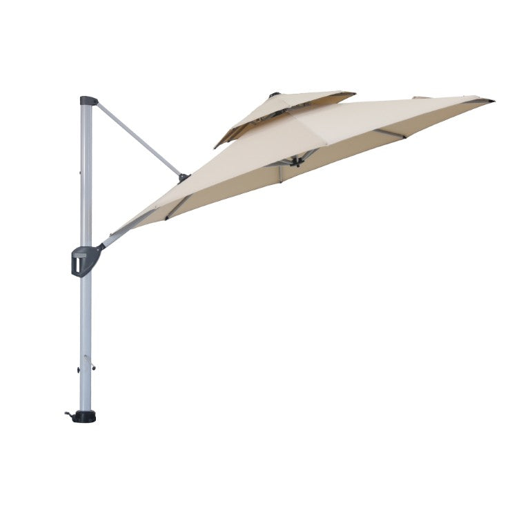 English Elm 11Ft Cantilever Octagonal Outdoor Umbrella with Double Vent Canopy and 360 Swivel Base T3609P551900