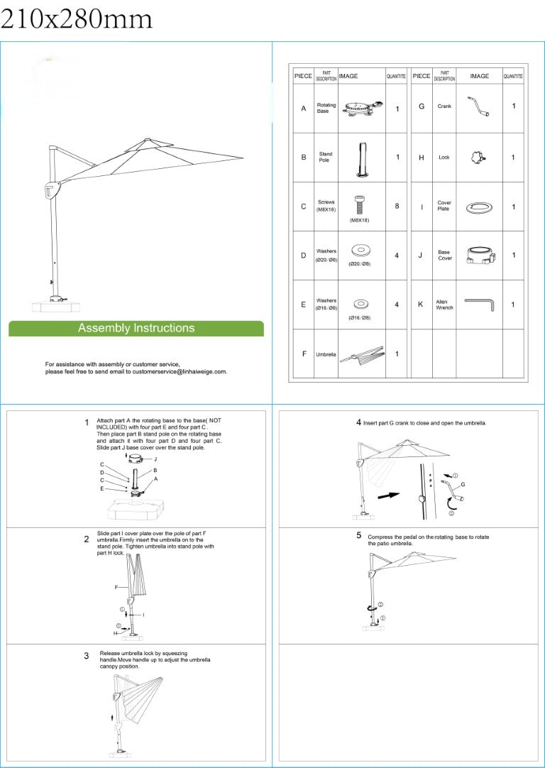 English Elm 10Ft Outdoor Square Cantilever Umbrella Vented Dual Canopy with UV Resistant Fabric T3609P551901