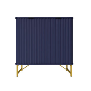 English Elm 2 Door Accent Cabinet with Geometric Panels Gold Hardware and Adjustable Interior Shelf T3609P574852