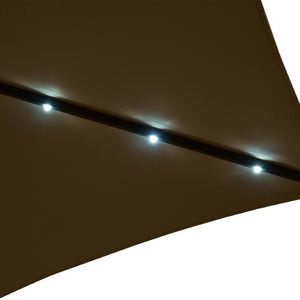 English Elm 10Ft Cantilever Patio Umbrella with 24 LED Lights Waterproof Polyester Canopy T3609P575054