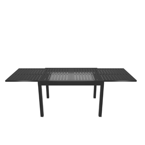 English Elm Square Aluminum Extendable Outdoor Patio Dining Table Seats up to Ten Guests T3609P575073