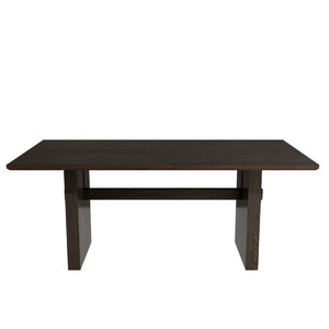 English Elm 70In Rectangular Dining Table Seats 6 with Wood Grain MDF Top for Modern Kitchens T3609S00007