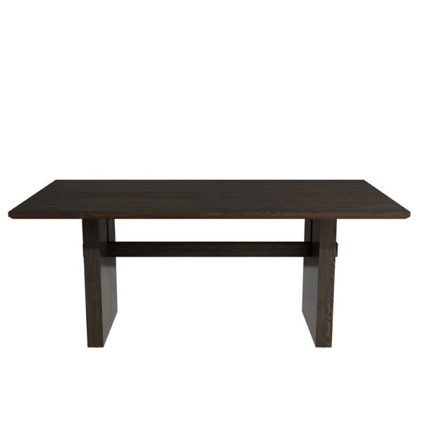 English Elm 70In Rectangular Dining Table Seats 6 with Wood Grain MDF Top for Modern Kitchens T3609S00007